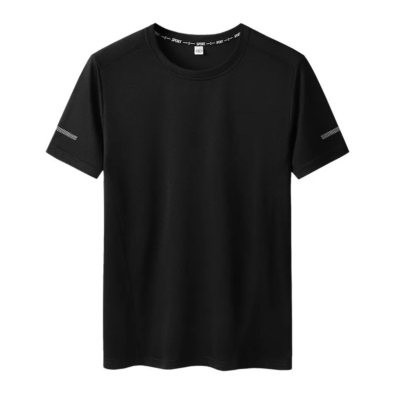 Men's Quick-Drying T-shirt, Extra Large Half-Sleeve TShirt , Loose Fitness Casual T shirt, XL-9XL, 90-150kg