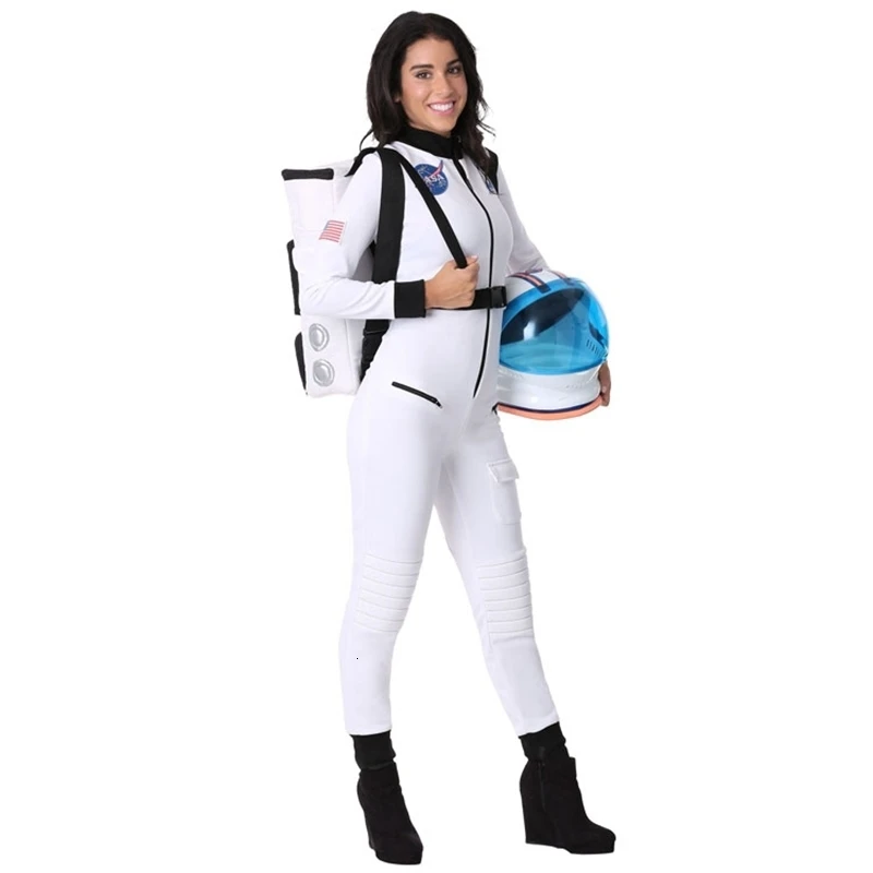 New astronaut cosplay suit with adult spacesuit helmet star party clothes performance Halloween props for women