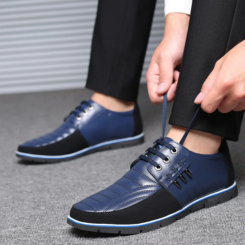 New Men\'s Casual Shoes Summer Autumn Leather Men Shoes Fashion Men Loafers Italy Handmade Male Business Wedding Dress Shoes