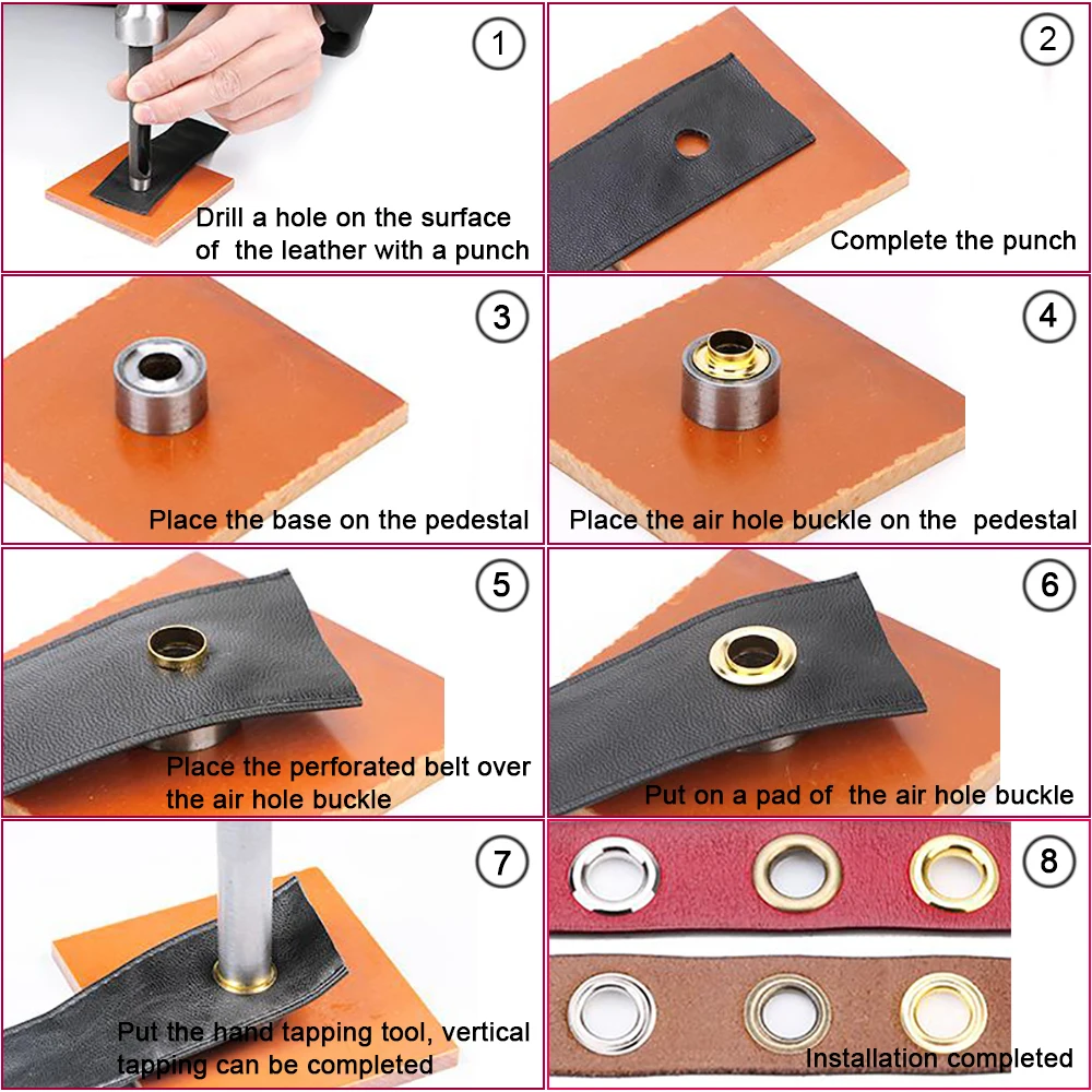 100 piece 12mm Grommets Eyelets Setting DIY  Tool Storage Box for Tarpaulin Leather Fabric Canvas Belt Craft Making