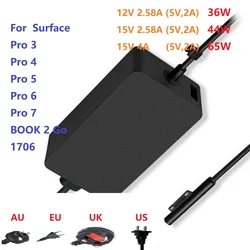 12V 15V 2.58A 4A 36W 44W 65W Microsoft Surface Book pro 3 pro 4 pro 5 pro 6 pro 7 전원 어댑터 Surface Book 1706 충전기