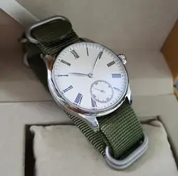 GEERVO No logo Beige quadrante bianco numero romano 44mm orologio meccanico manuale da uomo ST3621 movimento vetro minerale