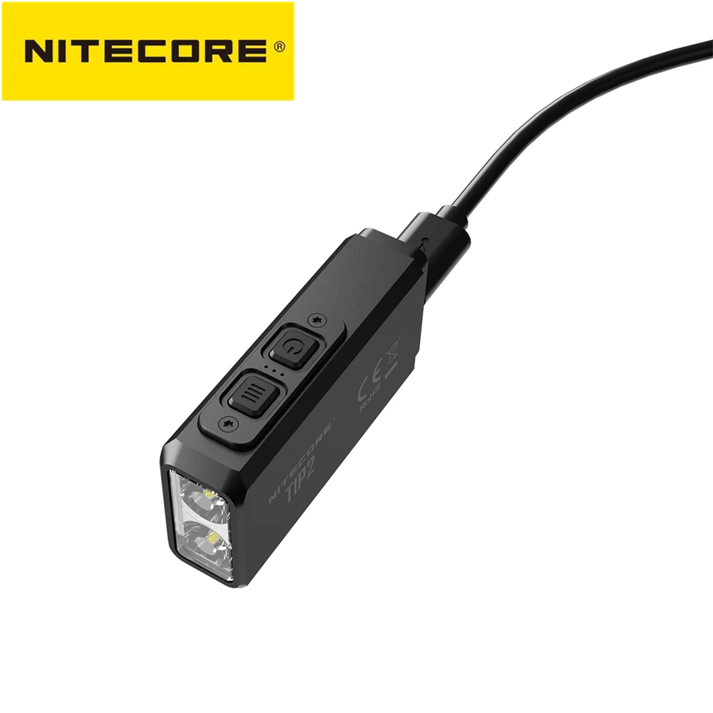 Flashlight Original NITECORE TIP2 Keychain Light CREE XP-G3 S3 720 lumen USB Rechargeable Keychain Flashlight with Battery