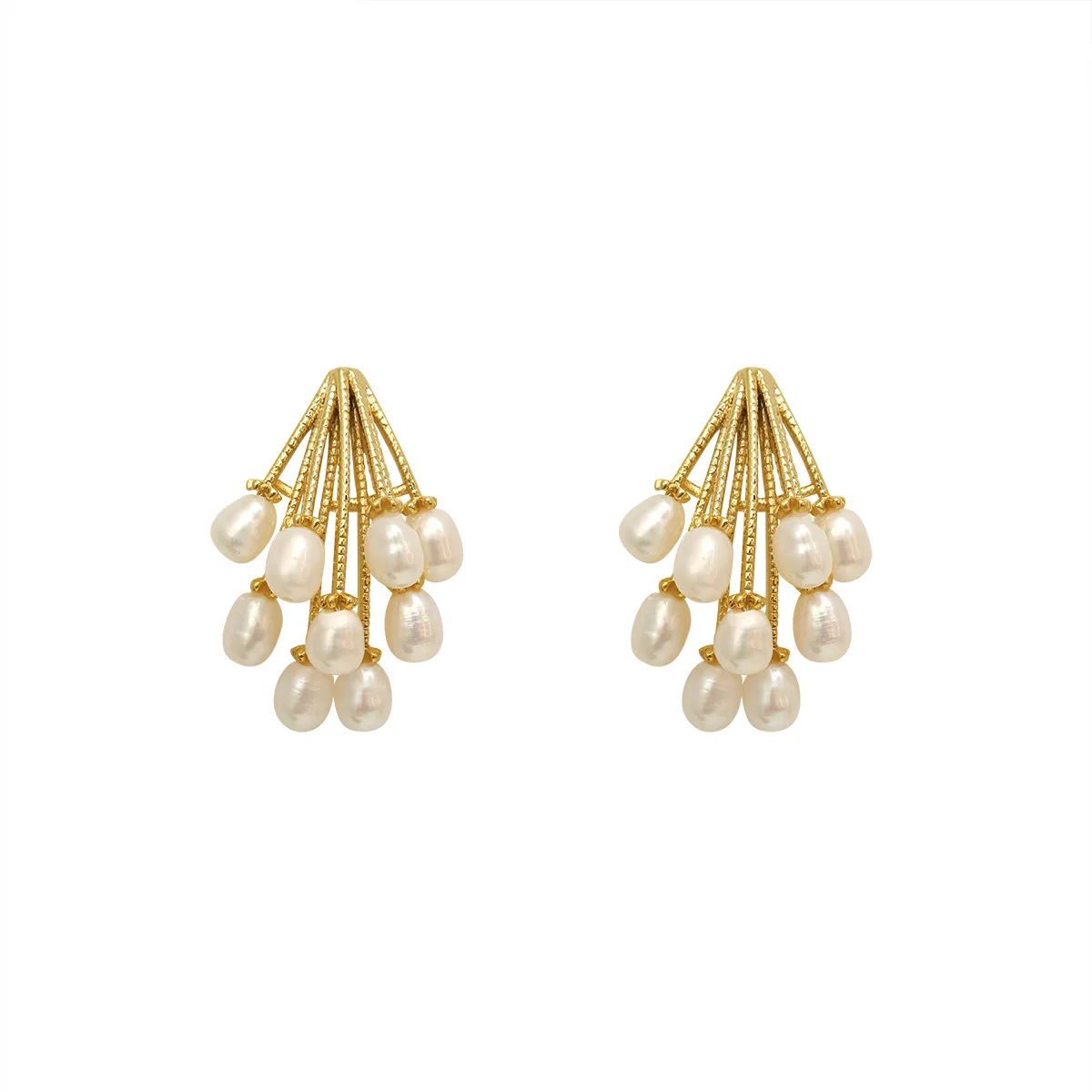 S925 Silver Needle Stud Earrings Drop Natural Fresh Water Pearl ECO Brass/14k Gold South Korea Fasion Jewelry for Women HYACINTH