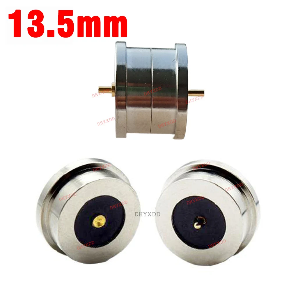 Spring-Loaded Magnetic Pogo Pin Connector 2 4 5 Pin Circular 13.5mm Male Female 10A 5V LED Light Power Magnet Charging Connector