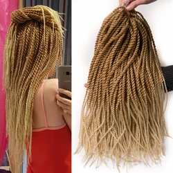 Synthetic Blonde Ombre Crochet Braids 30 strands/pack 18'' small Senegalese Twist Hair Braiding Hair Extensions