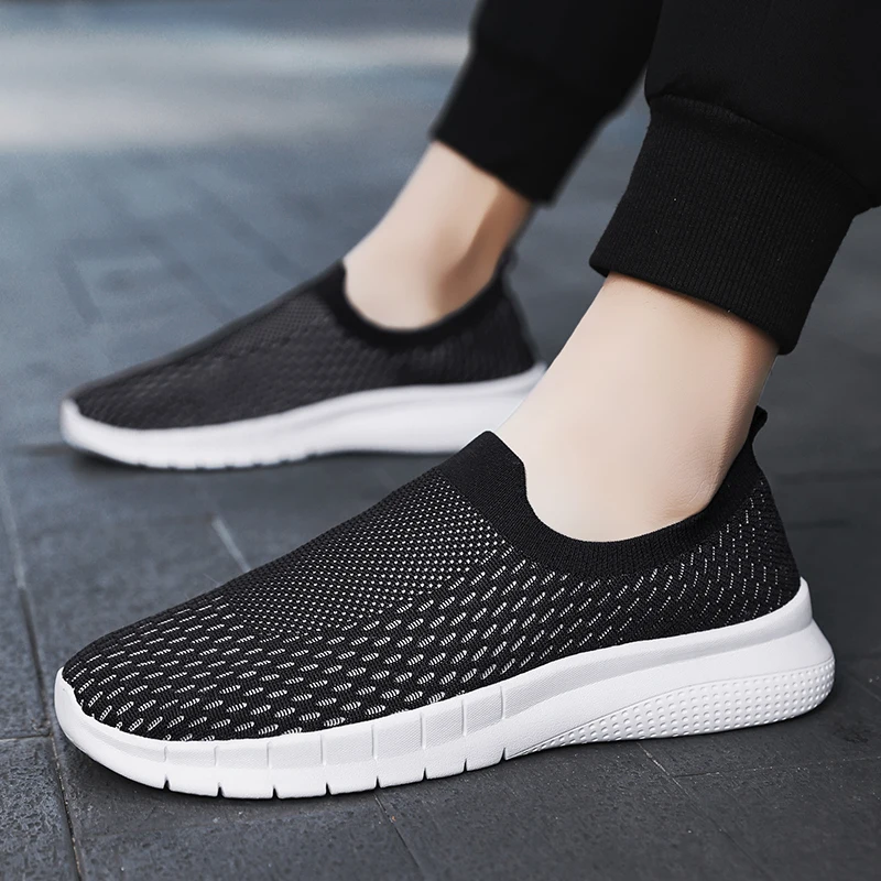 Men's Casual Sneakers 2022 New Spring Slip On Tenis Running Shoes Breathable Outdoor Walking Vulcanize Shoe Sports Flat Male