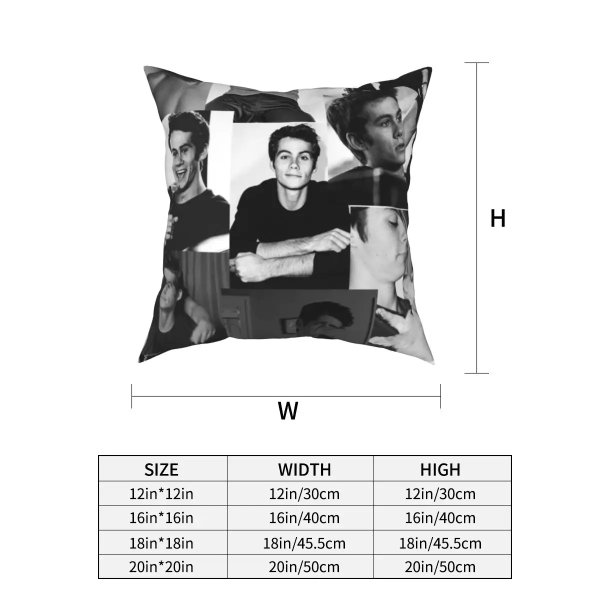 Dylan O'Brien Photo Collage Pillowcase Cushion Cover Decorations Teen Wolf Maze Runner Thomas Pillow Case Cover Bedroom 45X45cm