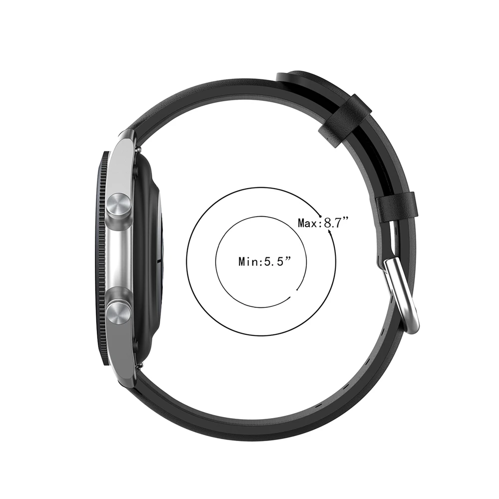 20MM Leather Wristband Watch Strap Watchband for Samsung Galaxy Watch 3 41MM SM-R850 for Huawei Watch GT2 42mm for Garminmove3