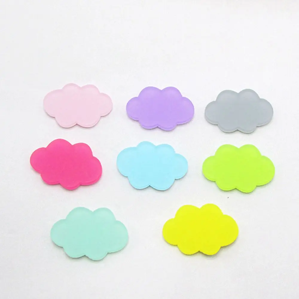 100pcs/lot candy color frosted acrylic clouds padded applique Crafts for headwear hairbands DIY accessories