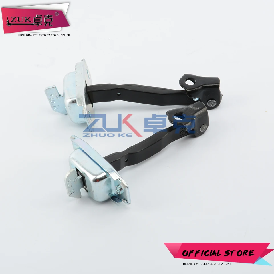 ZUK 4PCS Car Door Stopper Check Strap Limiter Hinge Arm For Toyota Hilux VIGO 2004-2015 Fortuner 2005-2015