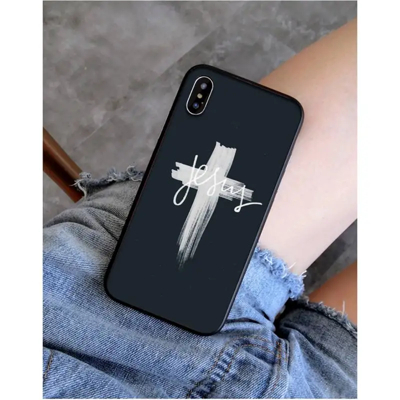 MaiYaCa Cross christian bible quotes verse jesus Customer Phone Case for iPhone 11 pro XS MAX 8 7 6 6S Plus X 5 5S SE XR SE2020