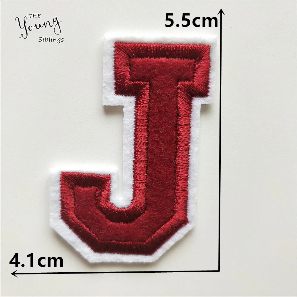 New arrive A-Z Letter Patch for Clothing Iron on Embroidered Sew Applique Cute Patch Fabric Badges Garment DIY Apparel Accessory