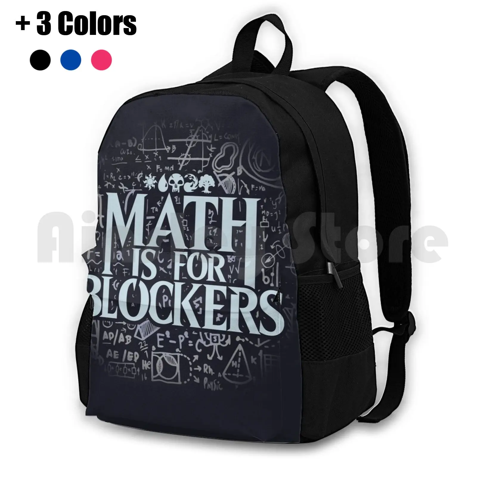 Math Is For Blockers-Artifact Edition Outdoor Hiking Backpack Riding Climbing Sports Bag Magic Plains Island Swamp Mountain