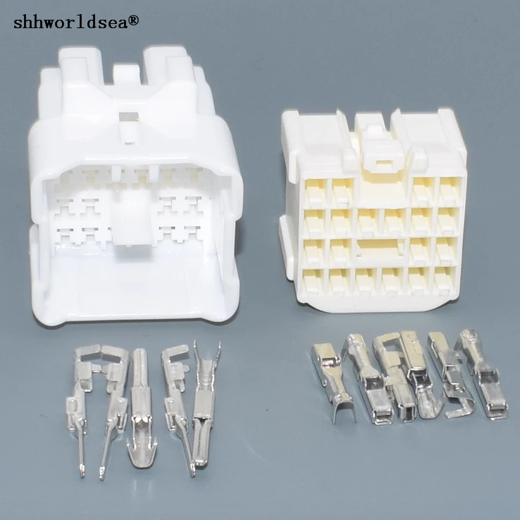 

shhworldsea 20 Pin 2.2mm Female Male Headlight Plug Dash Board Assembly Socket 6240-5134 For Car