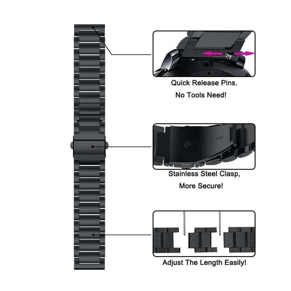 No Gaps Stainless Steel Band For Samsung Galaxy Watch 6 Classic 43mm 47mm/Watch4 5 pro 44mm 40mm Wrist Strap Curved Bracelet