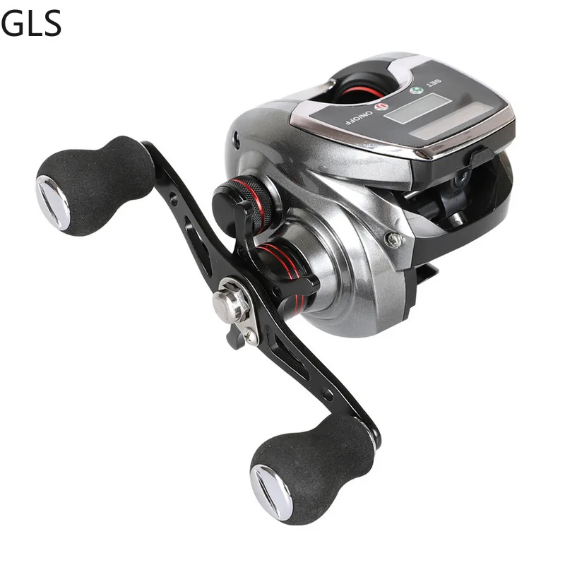 Digital Display Electronic Fishing Reel 2021 New 8.0:1 High Speed Ratio Low Profile Line Counter Baitcasting Reel Fishing Tools