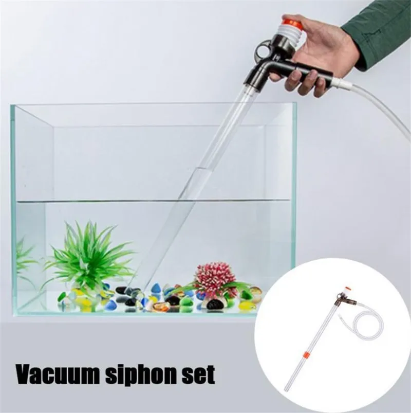 

Aquarium Cleaner Vacuum Fish Tank Gravel Cleaner with Long Nozzle Large Airbag N Water Flow Controller