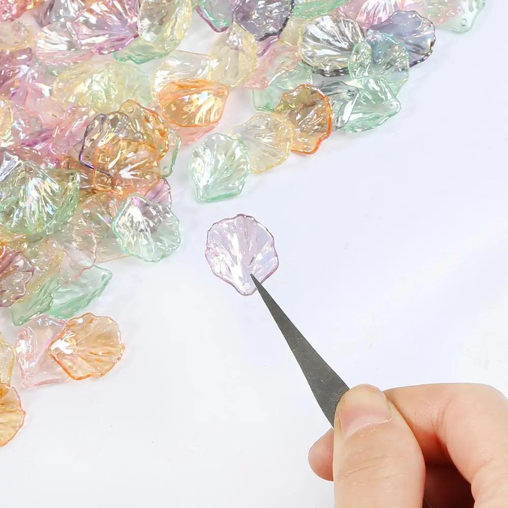 20Pcs New Fashion ABS Imitation Pearl Shell Peony Petals For DIY Handmade Accessories Material Accessories