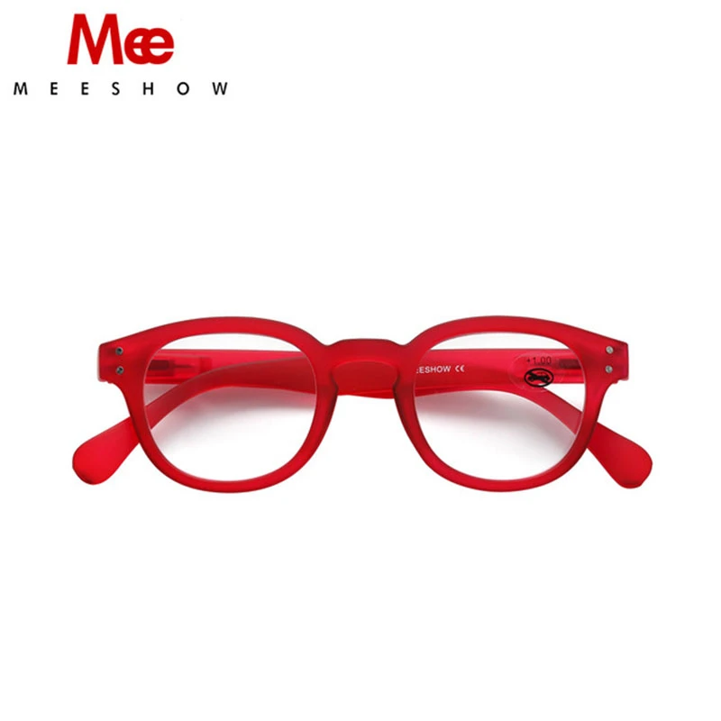 MEESHOW Retro reading glasses women Red eye glasses fashion quality glasses with diopter French stylish reader 1513 +2.0 +2.5