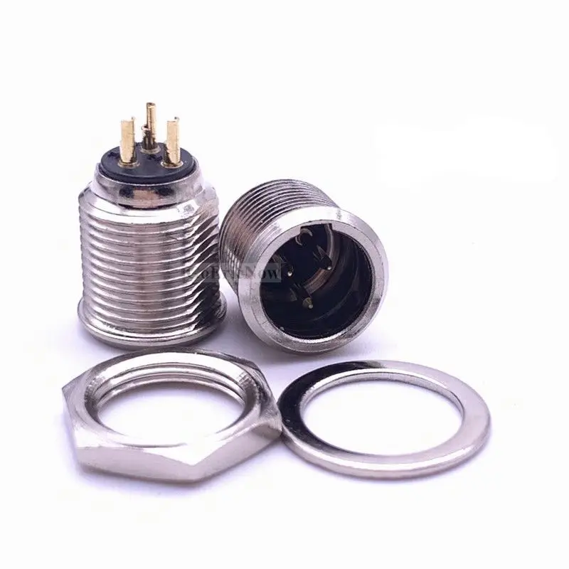 1 قطعة صغيرة XLR 3 4 5 6 7 دبوس ذكر/أنثى الهيكل لوحة المقبس التوصيل الصغيرة XLR الصوت ميكروفون موصل هيئة التصنيع العسكري