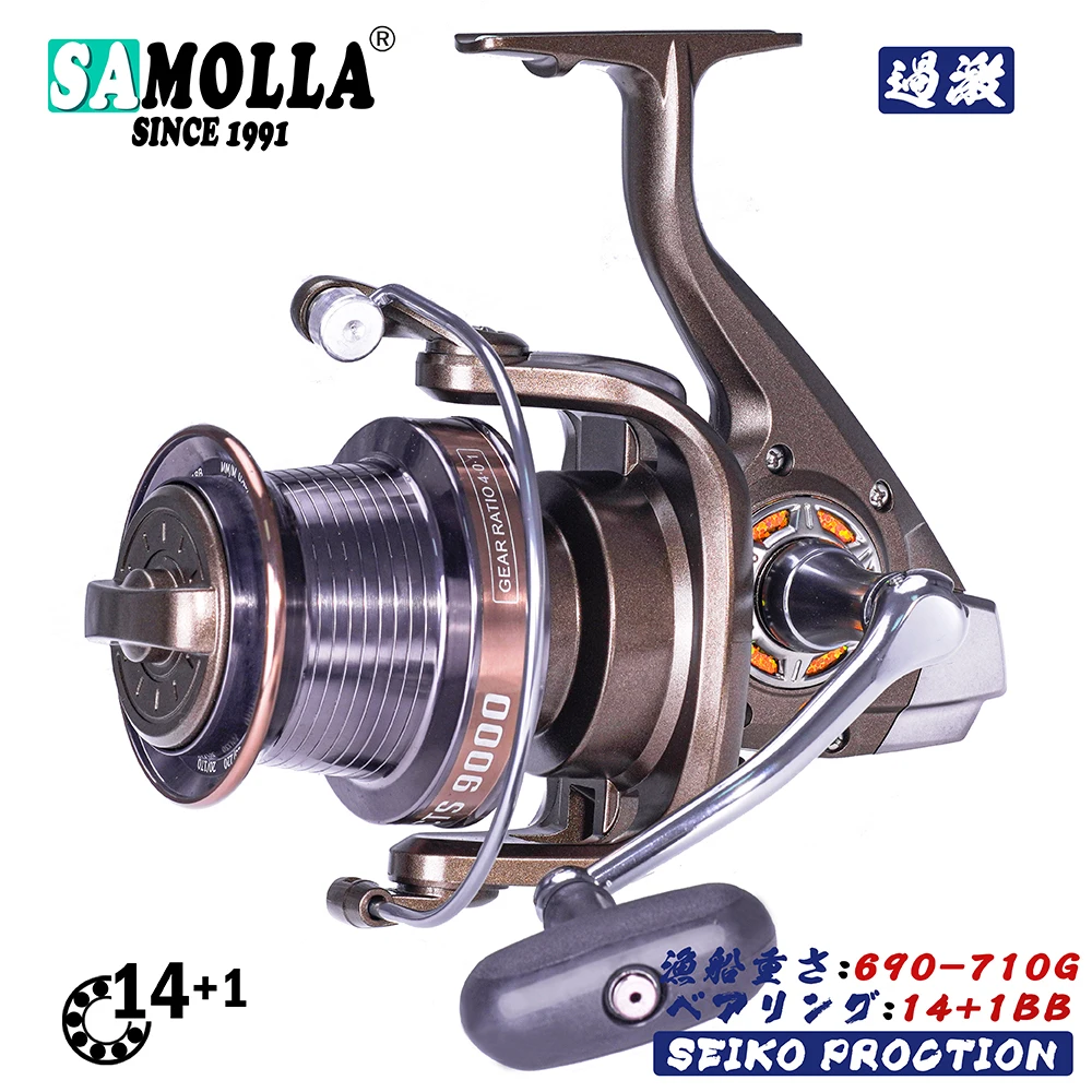 

2020 прочная металлическая спиннинговая катушка 14 + 1, максимальное усилие фрикциона 26-30 кг, доставка, для ловли карпа, рыболовные снасти, рыболовные снасти