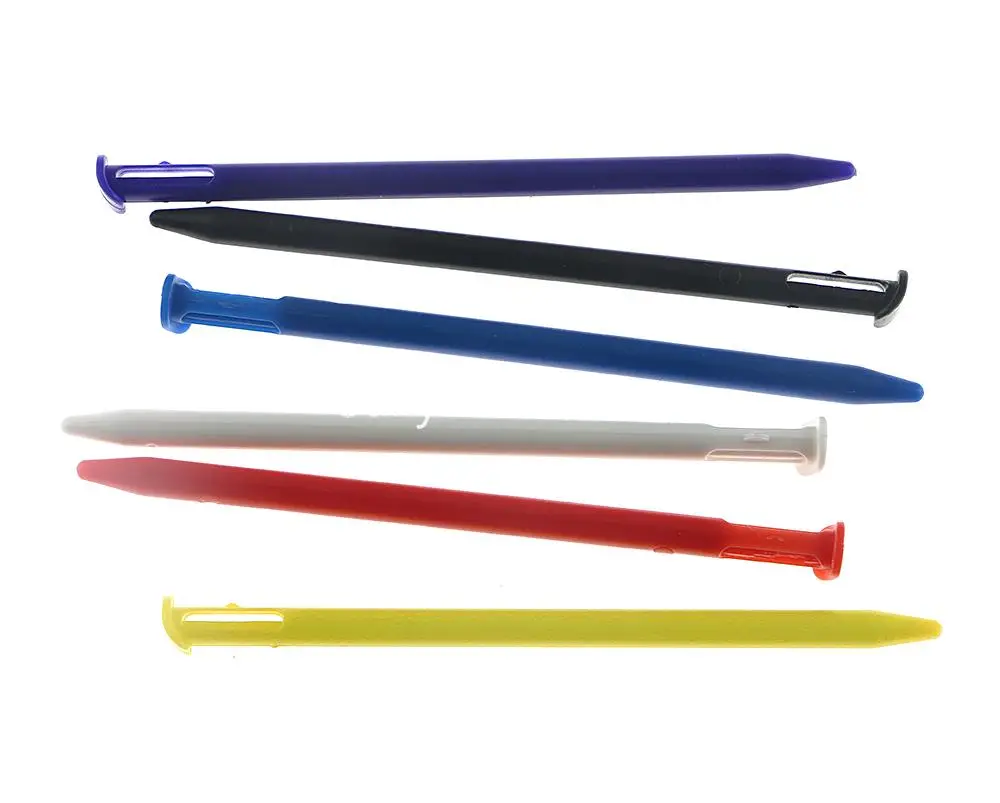 พลาสติกหลายสีหน้าจอสัมผัสสไตลัสปากกาสำหรับนินเทนโดใหม่ 3DS คุณภาพสูง 5 ชิ้น/ล็อต