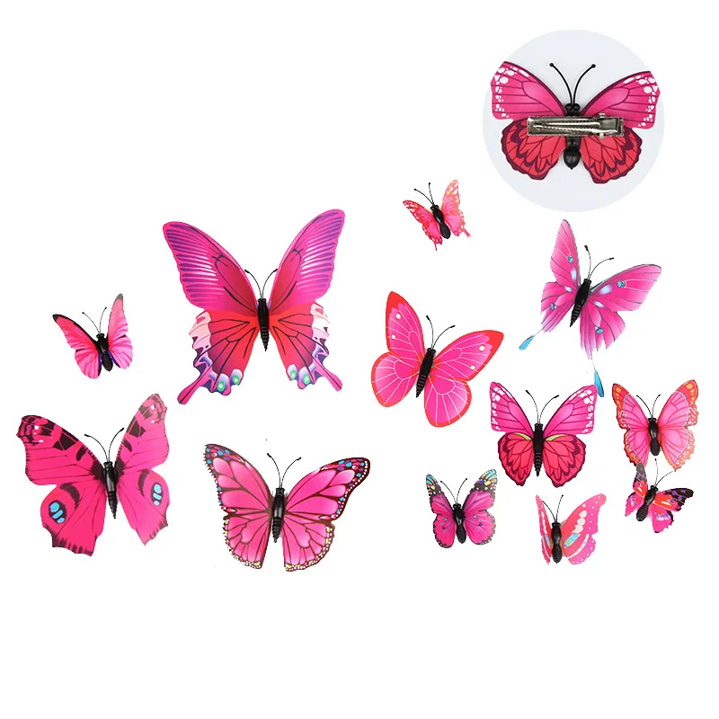 12Pcs/Set Fashion Women Girls Butterfly Hair Clips Wedding Pins Party Bride Hairpins Photography Barrettes Hair Band Accessories