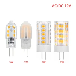 Lámpara LED de atenuación, Bombilla de cerámica de 3W, 5W, 7W, 9W, 12W, SMD2835, G4, CA/CC, 12V, 12/36/51/75/86 LED, reemplaza a 10W, 30W, 50W, halógeno, novedad luz