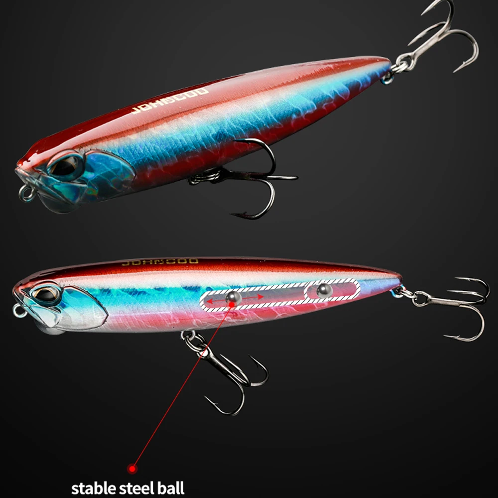 JOHNCOO Pencil Bait Walk Dog – Señuelo topwater para Bass y Pike - imagen 4