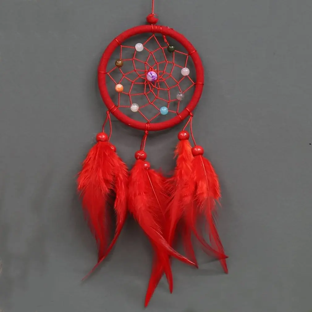 Tassel Dream Catcher Decoration For Car Ornaments Room Decor Dreamcatchers Wall Hanging with Rattan Bead Feathers Wind Chimes