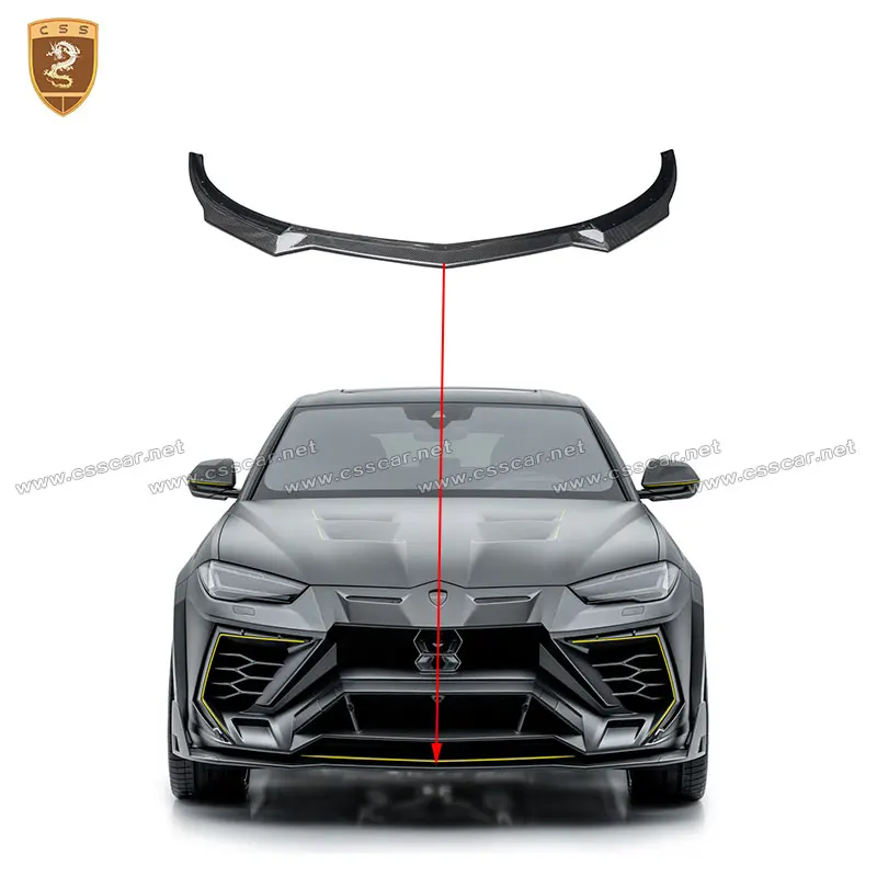 

NEW 2017-2021 Dry Carbon Fiber MSY Style Front Lip Fit For Lamborghini URUS Front Bumper Lower Splitter Lip Spoiler Car Body Kit