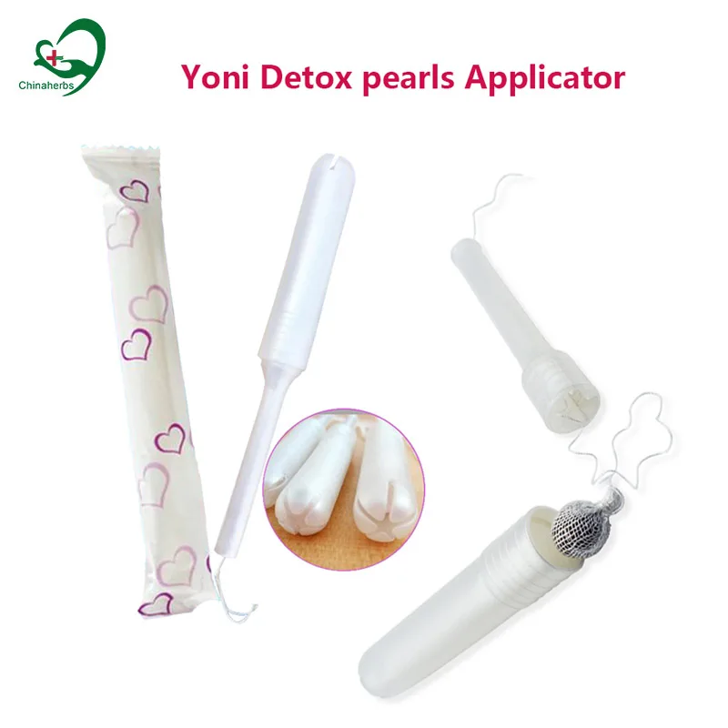 100 Pcs Yoni Detox Pearl Applicator Tube Feminine Reusable Viginal Cleaning Tightening Tampons applicator tampon for females