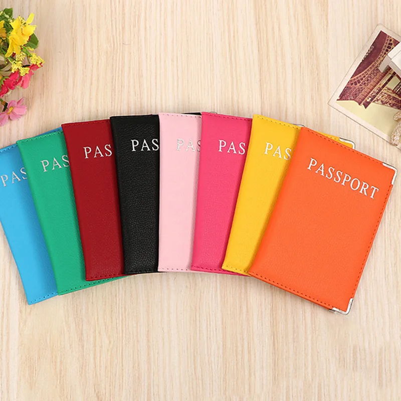 Travel New Universal Passport Cover PU Leather Passport Case Credit Card Holder Women Men Document Passport Wallet