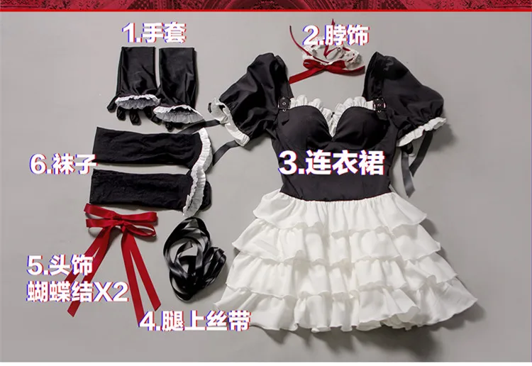 AGCOS Game EVA Asuka Langley Soryu Cosplay Costume Christmas Lolita Dress Woman Clothes Outfits Dress+Socks+Gloves+Headwear