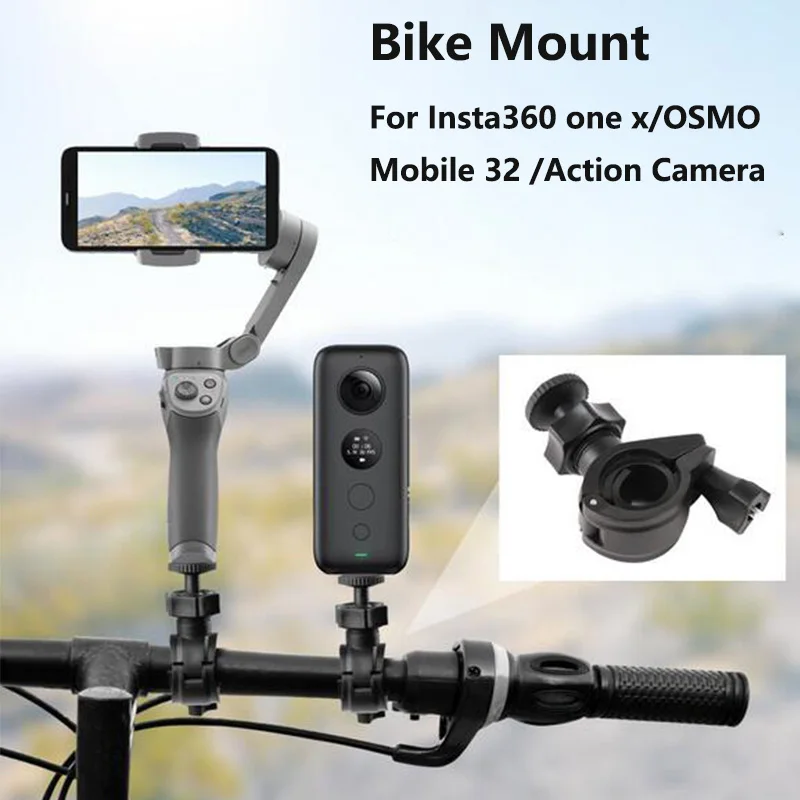 Bicycle Bike Clamp Mount Holder Clip For DJI OSMO Pocket 2 3/OM 4 OSMO Mobile 3 2/Insta360 One X 3 Gopro Hero10 11 Action Camera