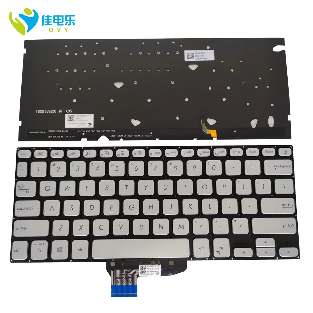 

UK UI US RU Russian Keyboard Backlight For ASUS VivoBook S14 X430 S430 FN X430UA X430FA X430U Laptop Backlit Keyboards 260AUS00