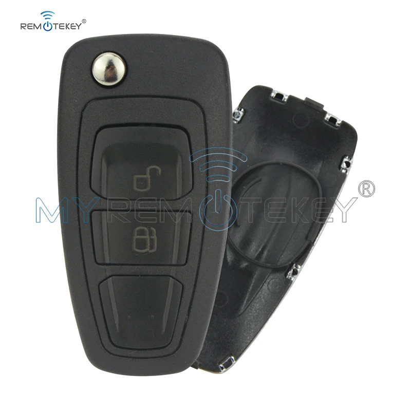 Remtekey Flip Remote Key Case Shell 2 Button HU101 Key Blade EB3T-15K601-BA 5WK50165 For Ford Ranger 2011 2012 2013 2014 2015