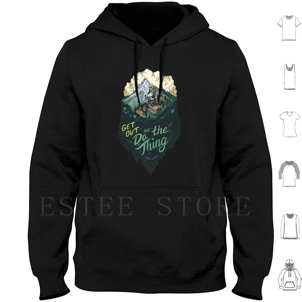 Get Out And Do The Thing Adv Rider Hoodie Long Sleeve Adventure Rider Adventure Motorcycle Typography Outdoors Opt Outside