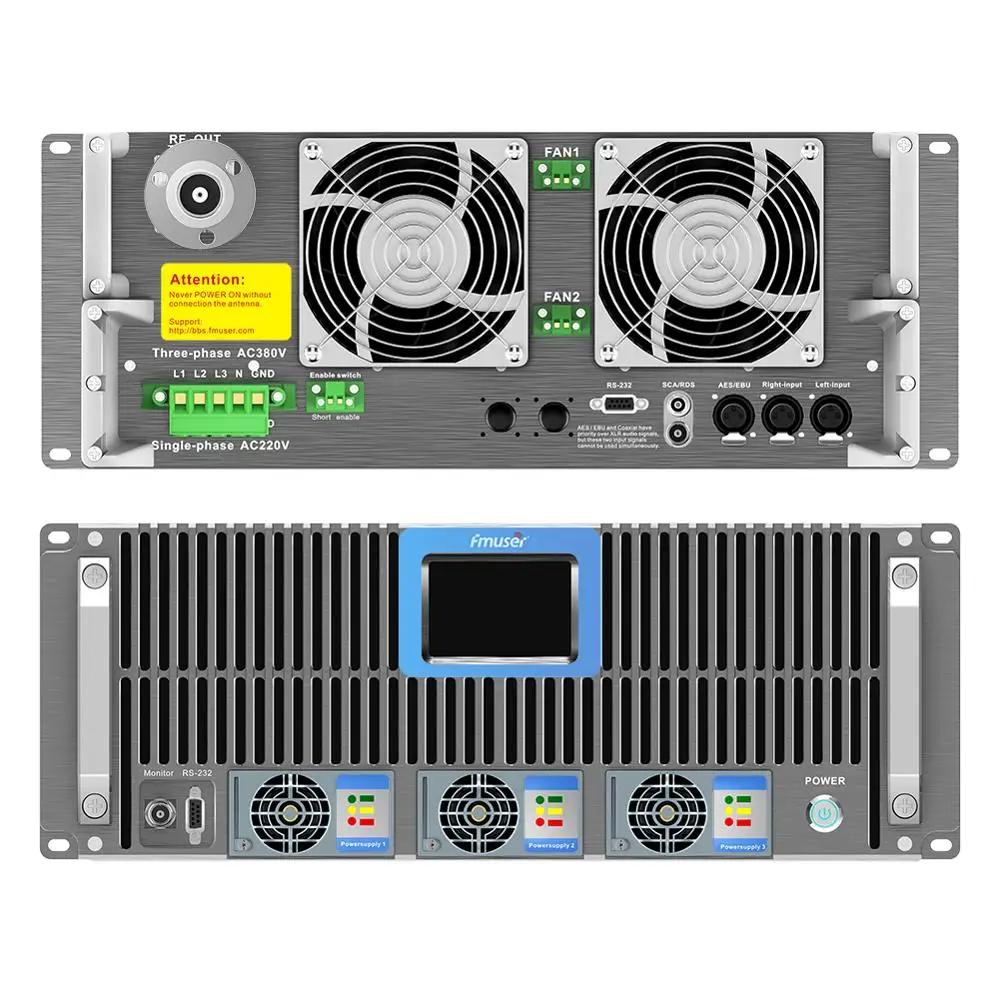 FMUSER-transmisor FM de 3,5 kW y 3500W, tamaño 4U para estación de Radio FM, Brodcasting, FSN-3500T