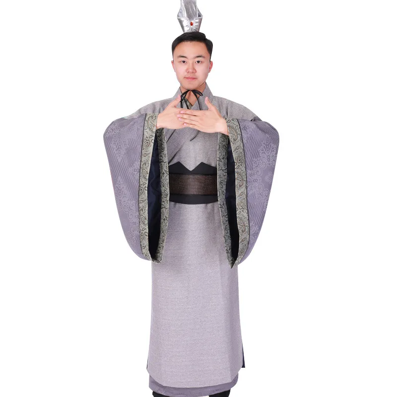 Hanfu male Chinese Ancient outfit Three Kingdoms clothing sets men's cosplay costume minister robe official clothes
