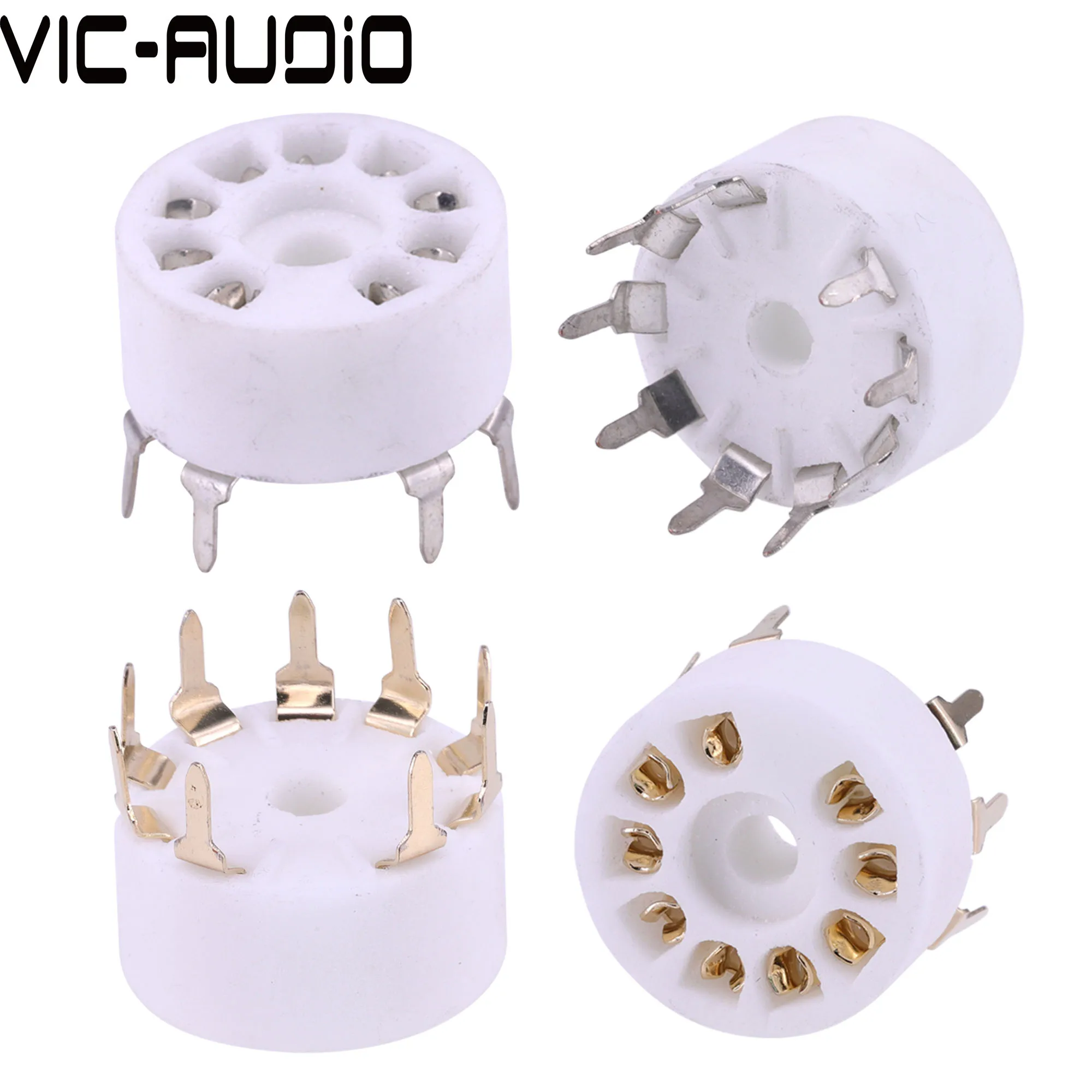 B9A 9Pin Tube Socket Valve Base Ceramic GZC9-A For ECC82 6DJ8 5670 6922 E88CC 12AX7 12AU7 Tube Amplifier Vintage PCB Mount