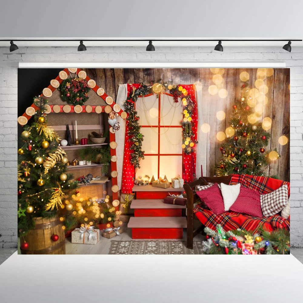 BEIPOTO Indoor Christmas Backdrops for Photography Family Holiday party home decoration Xmas Santa photo background props B-291