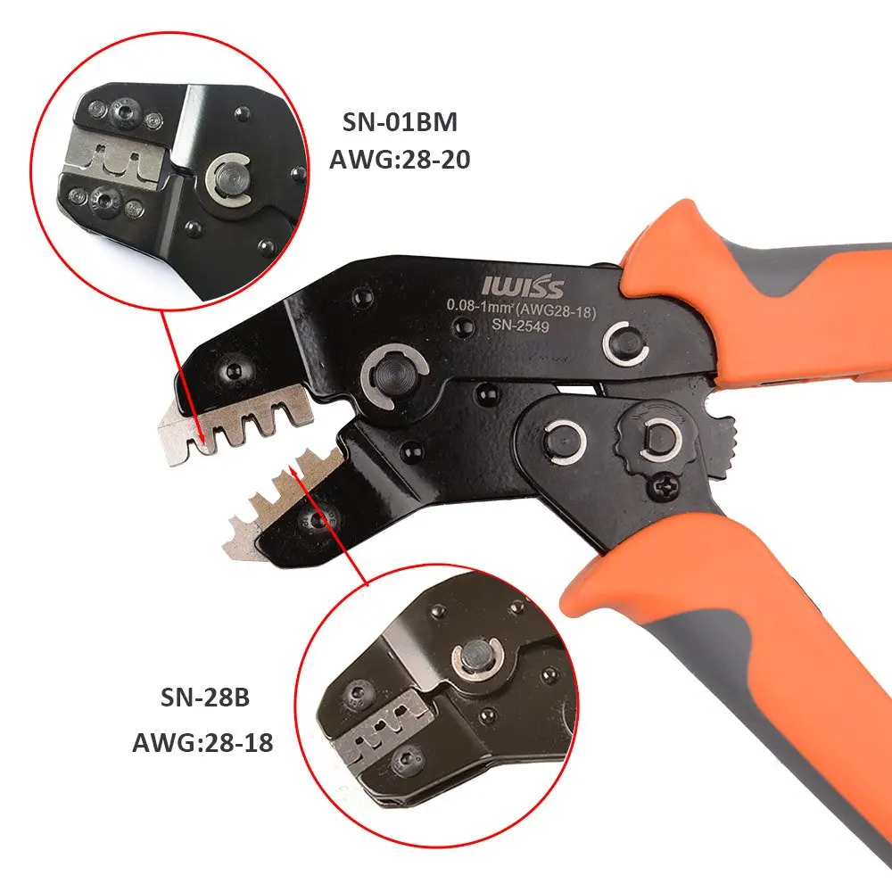 Imagem -04 - Estilo Europeu Alicate de Crimpagem Ferramenta de Mão Crimper Crimp Range 080 025 05 10 mm ² 2818awg Ferramentas de Fixação Iwiss-sn2549