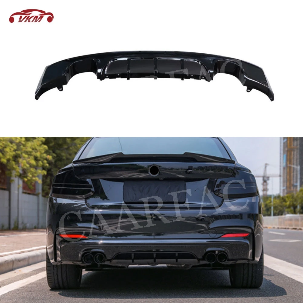 

PP Material Carbon Look Rear Matte Gloss Black Rear Bumper Cover Fit for BMW 2 Series F22 M Sport 2014 2015 2016 2017