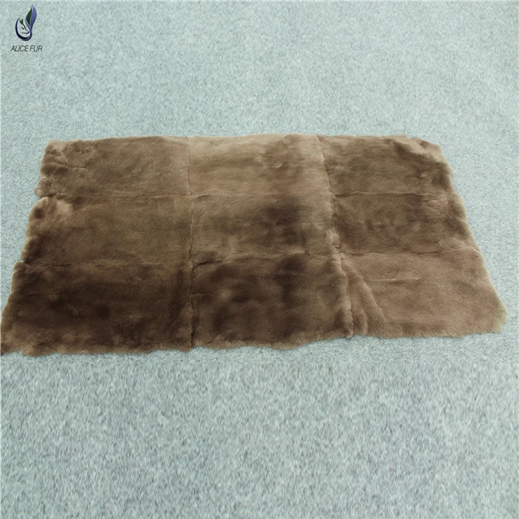 

Genuine Rex Rabbit fur Plate Real Fur Rug Craft Accessory Leather Soft Material Decorative custom