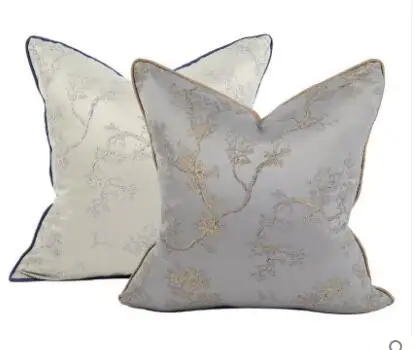 

Neo-classical Chinese satin jacquard fabric pillowcase square country house soft decoration pillowcase