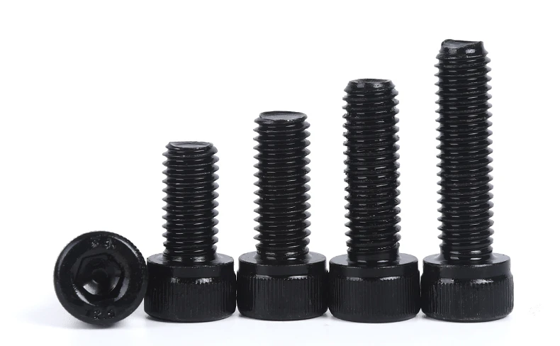 50 Stück M1.4 M1.6 M2 M2.5 M3 304 A2 Edelstahl Schwarz Güteklasse 12.9 DIN912 Sechskant-Innensechskantschraube L=2-30mm