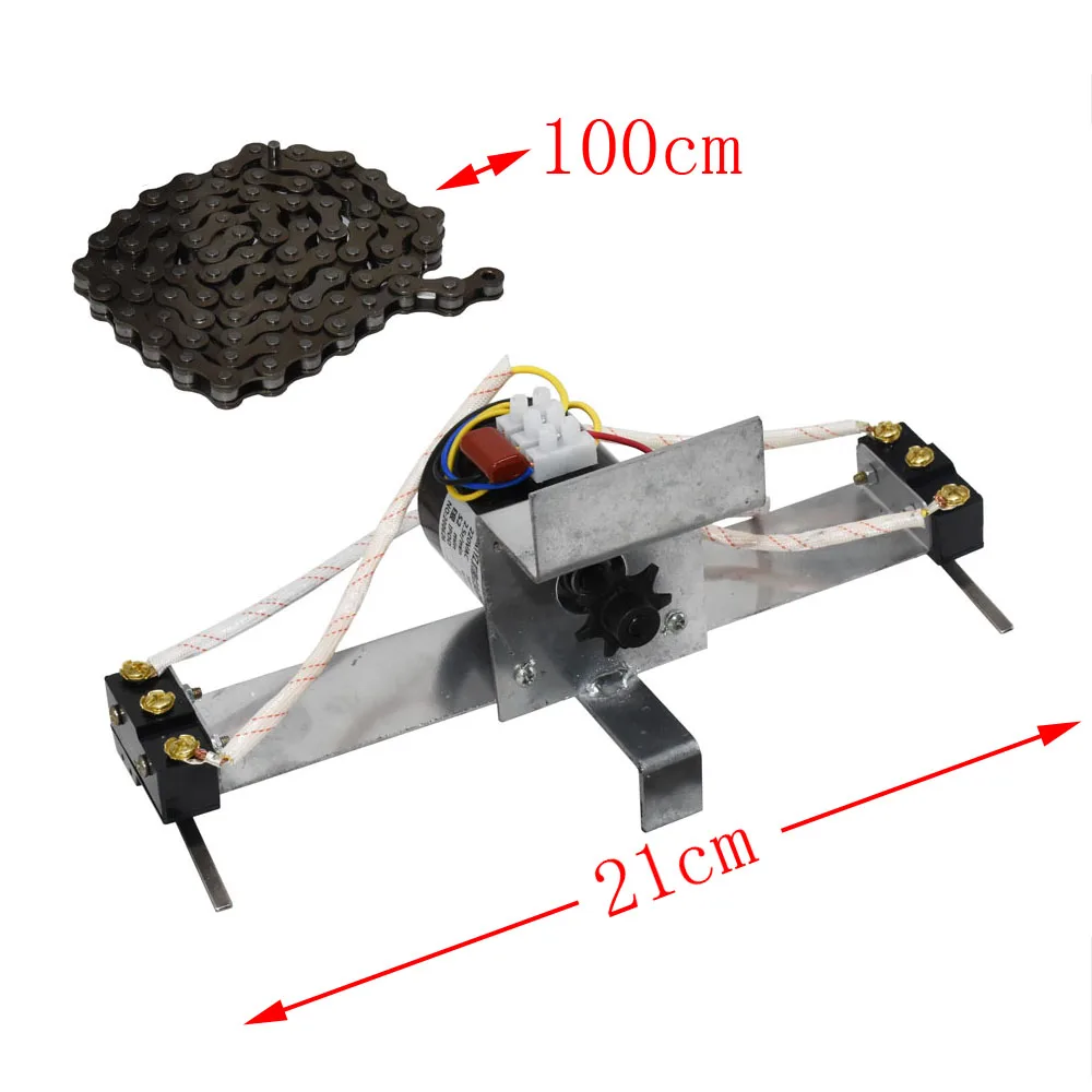 220V/110V 100CM łańcuch inkubator automatyczny włącz jaja silnik włącz gęste jaja silnik akcesoria dla zwierząt gospodarskich inkubacja sprzęt