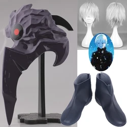 Anime Tokyo Ghoul Kaneki Ken wig Cosplay Mask Kaneki Ken Centipede Form PVC Eyewear Fancy Best Gift Halloween Party Masks Shoes